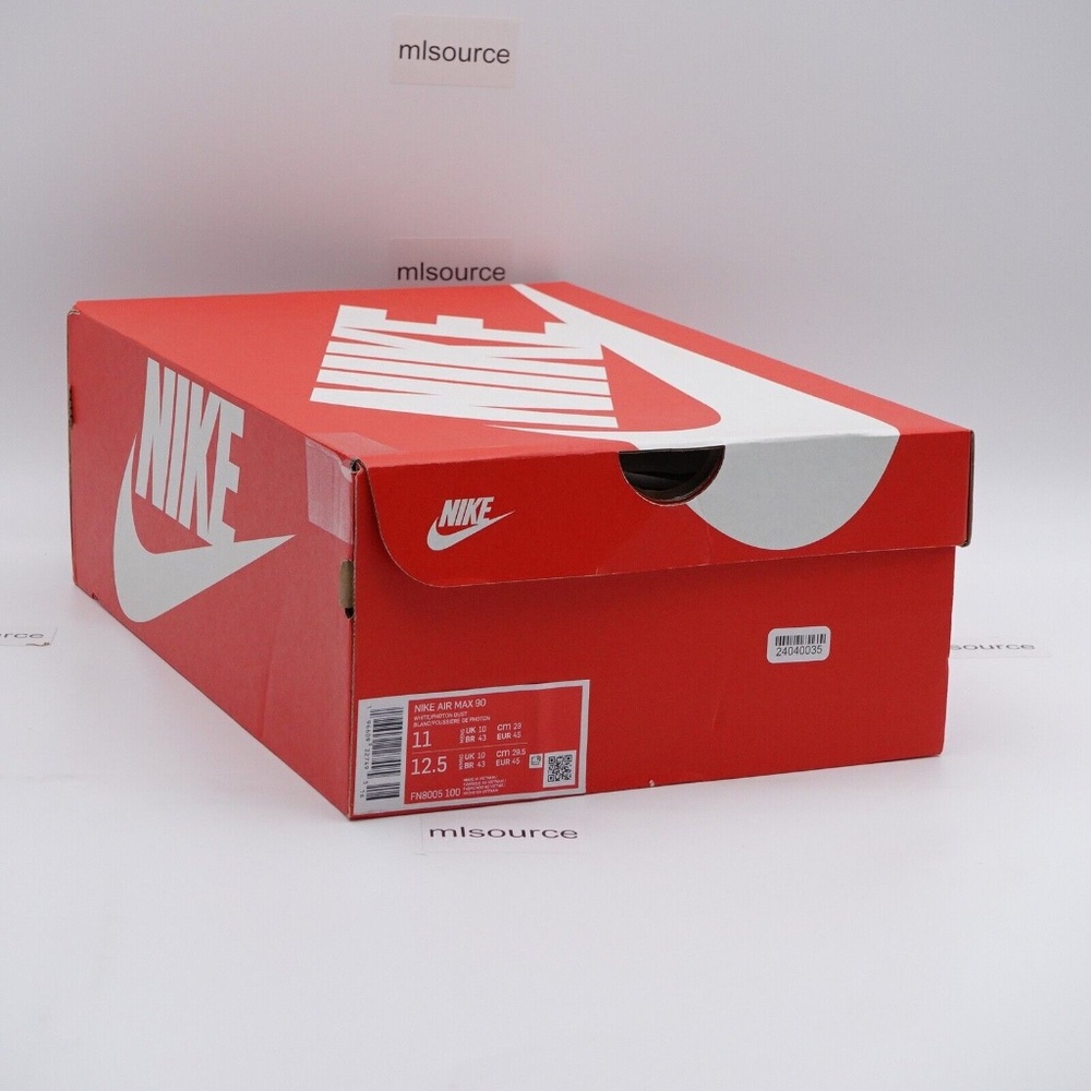 NEW Men's Nike Air Max 90 Jewel Swoosh Sneakers FN8005-100 White - Picture 10 of 16